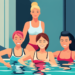 femmes à la piscine